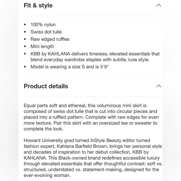 NWT KBB by Kahlana Elegant Cream Ruffled Mini Skirt polka Dots - Picture 3 of 5